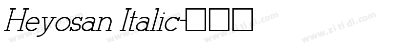 Heyosan Italic字体转换